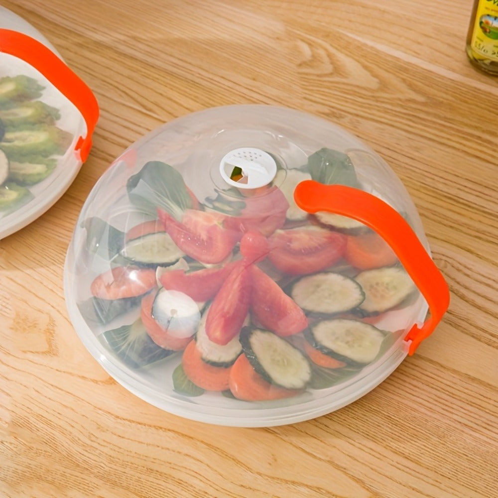 Microwave Food Cover Splash Guard 2 Pack with Steam Vent and Handle BPA-Free Plastic Splatter Guard Lid for Microwave Oven Kitchen Cooking Easy to Clean Reusable