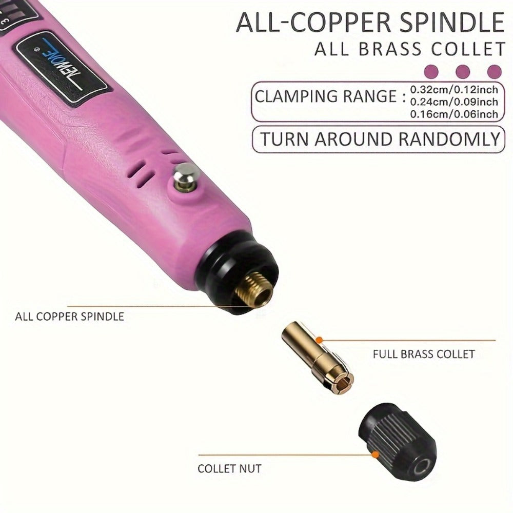 Cordless Rotary Tool Kit 3.6V USB Charging ¨C Sanding Polishing Drilling Engraving Multi-Purpose Power Tool for Home Workshop Hobbyists 25/53/86 Pcs
