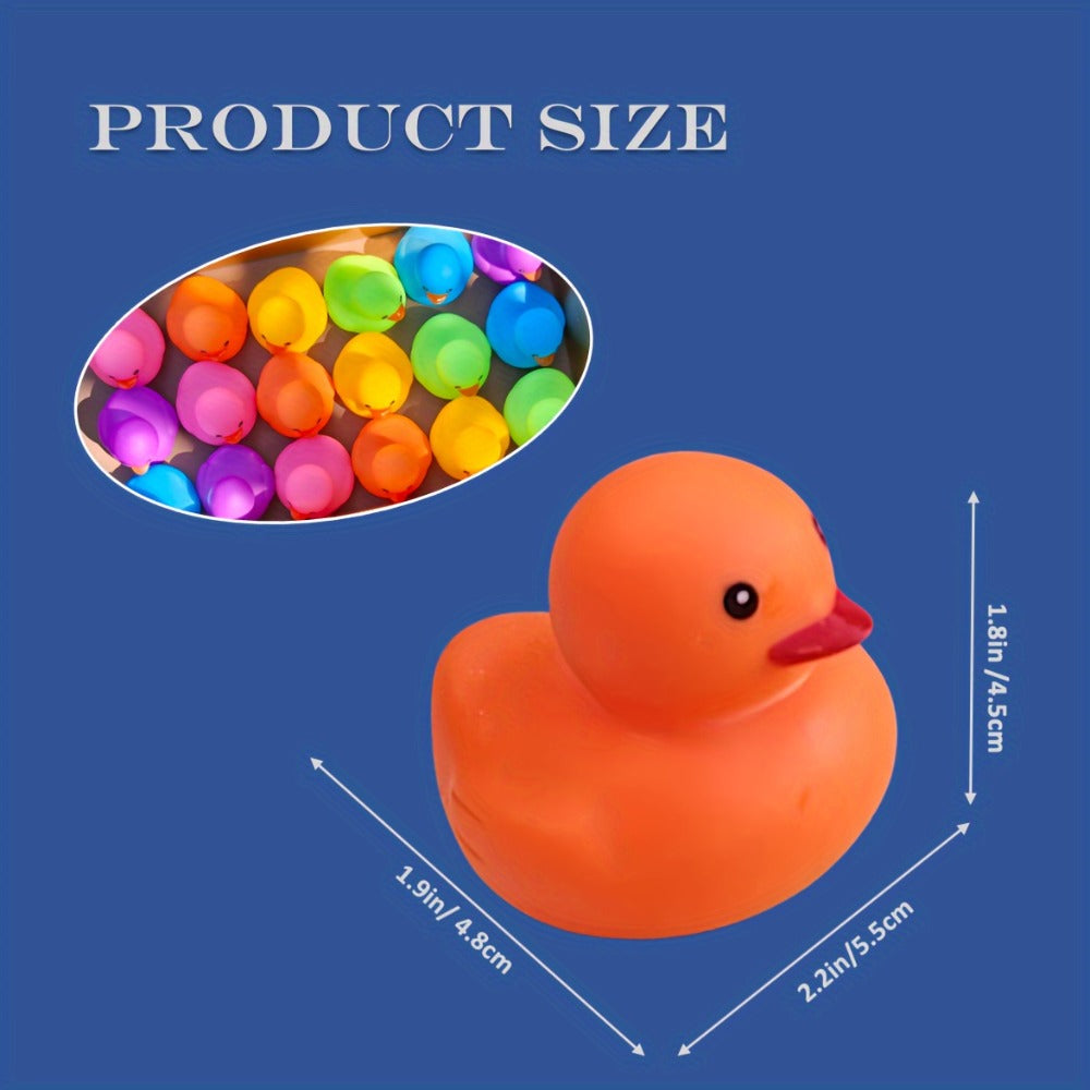 36Pcs Rainbow Rubber Ducks Bulk Pack ¨C Colorful Mini Bath Toys for Pool Party, Holiday Decor & Kids Gift
