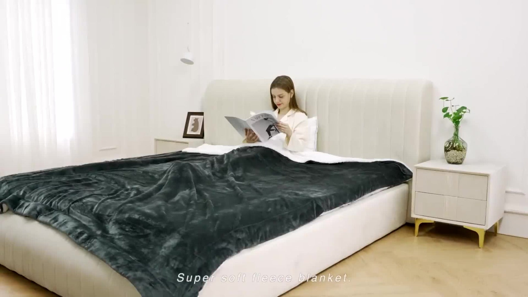 Sherpa Flannel Blanket ¨C Double-Layer Ultra Soft Warm Throw for Bed, Sofa & Bedroom Decor, Better Sleep, 14 Colors, 3 Sizes