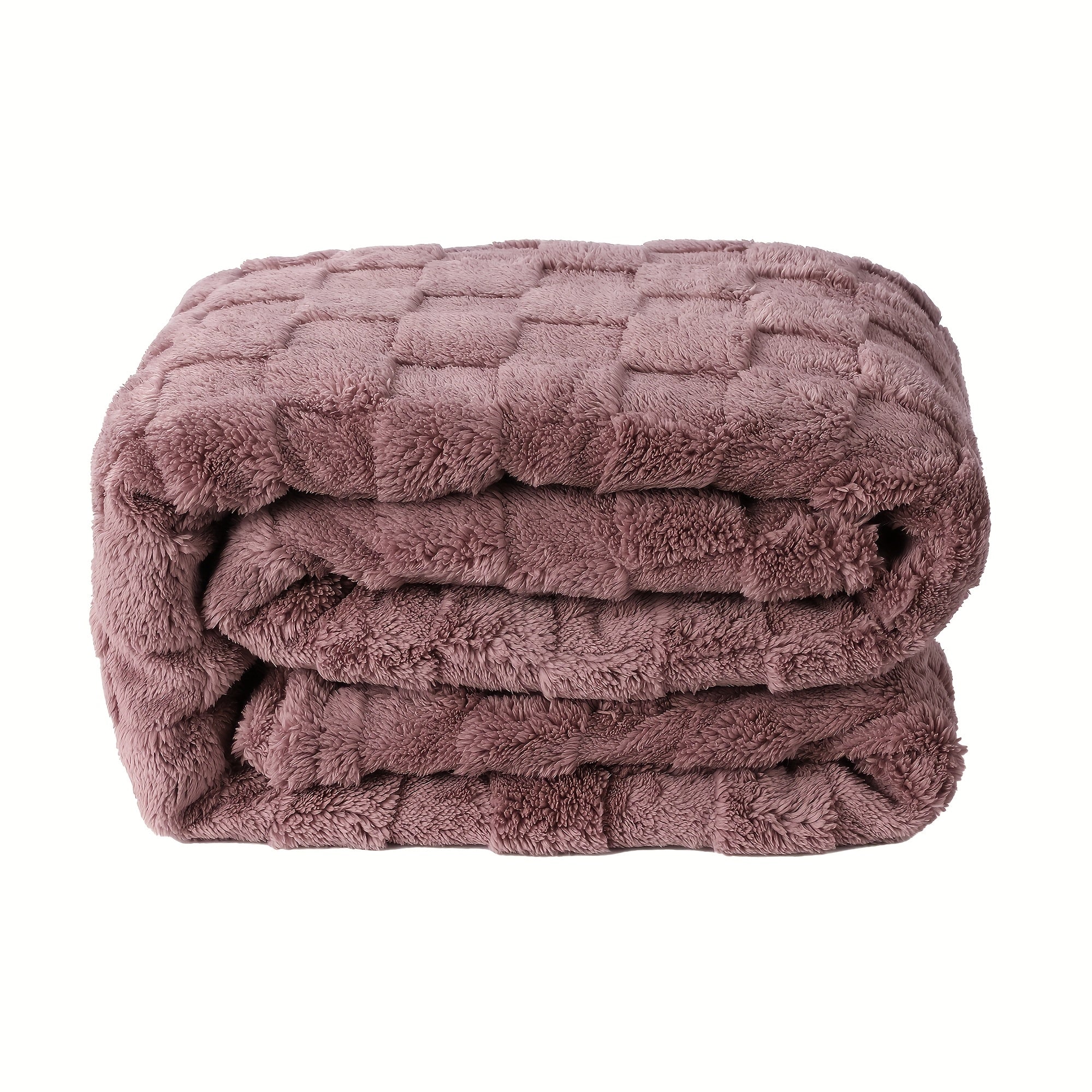 Quilted Flannel Throw Blanket ¨C 180-200gsm Soft Warm All-Season Bed Cover, 17 Patterns, Rhinestone & Checker Designs, 2 Sizes