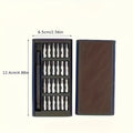 Precision Screwdriver Set 25PCS ¨C Flat Head & Phillips Bits | Ergonomic Grip | All-in-One Kit for Electronics, Smartphones, Watches, Glasses & Jewelry Repair | Compact & Portable | Black