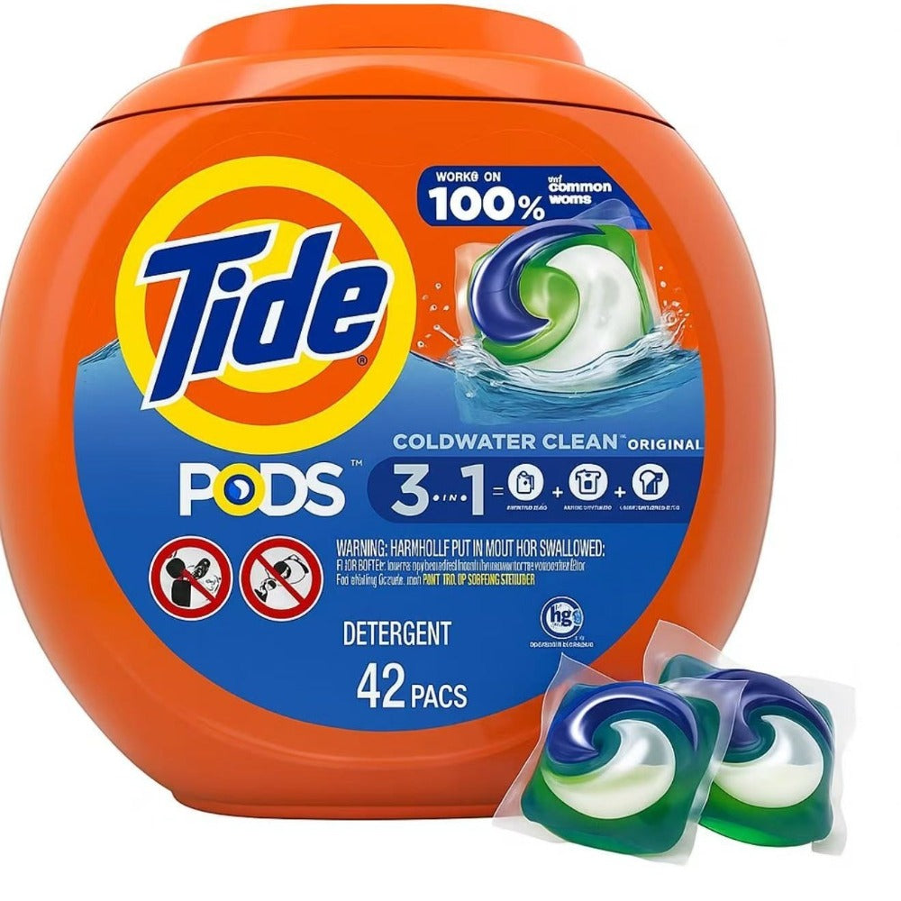 Tide Pods Laundry Detergent Pacs Bundle 84ct - Fresh Meadows 42ct + Free & Gentle 42ct, 3-in-1 Formula Stain Remover Color Protector, HE Compatible Hot & Cold Water, No Mess No Measuring