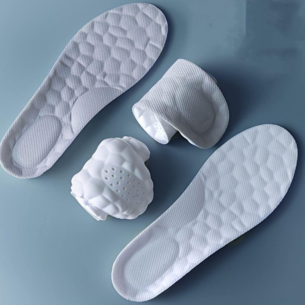 Shoe Insoles 2 Pairs Soft Cushion PU Sports Insoles for Men and Women Breathable Sweat-Absorbing Running Insoles Thickened Comfort Insoles for Standing Walking Training EU35-46