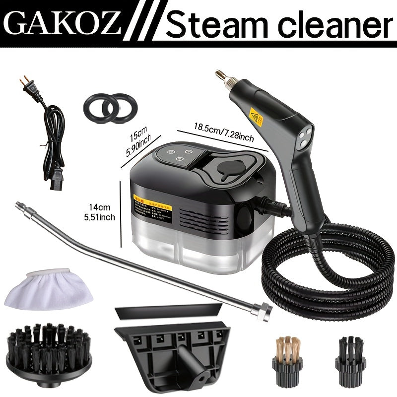 Carpet Steam Cleaner Handheld with LCD Display 1200ml Tank Gear Switch High Temperature for Kitchen Sofa Floor Tile Grout Home