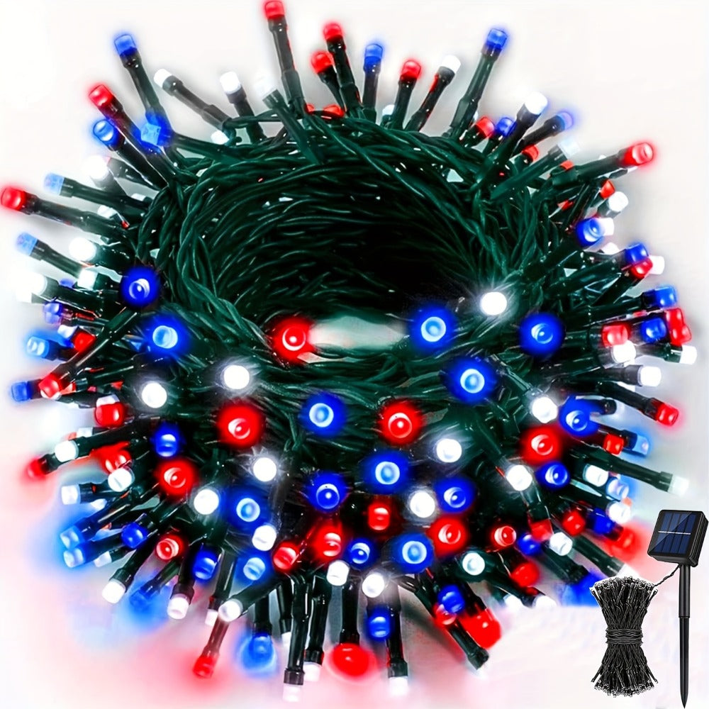 Solar LED Fairy String Lights IP65 Waterproof ¨C 40FT or 80FT with 8 Lighting Modes for Independence Day, Christmas, Wedding, Garden & Yard ¨C White, Warm White, Multi Color, Purple, Orange & Blue