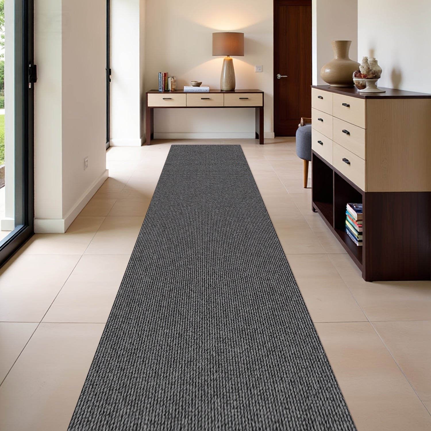 Non-Slip Runner Rug for Hallway Kitchen Stairs - Thick 4mm Long Roll Rug 23.22¡± Wide, Machine Washable, Multiple Sizes & Colors