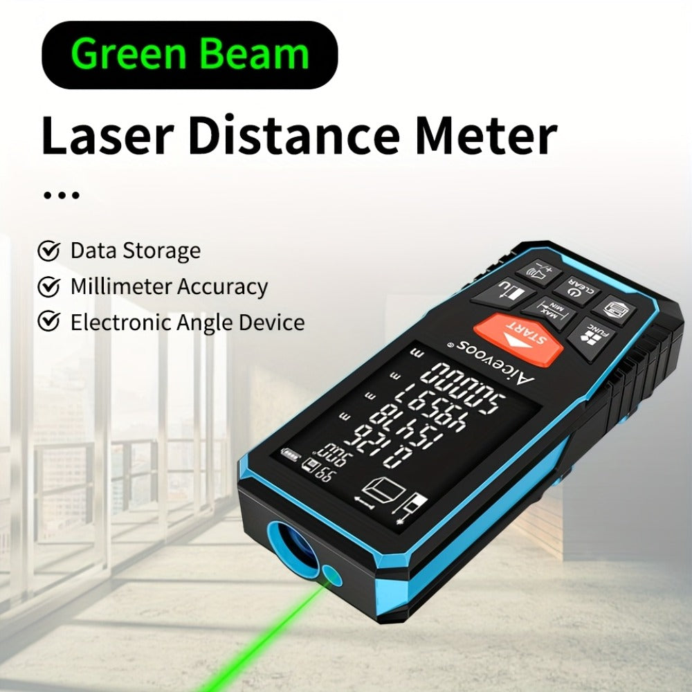 Laser Distance Meter Green Beam Digital Rangefinder 50M 70M 100M 120M Laser Tape Measure with LCD Display for Construction Surveying Indoor Outdoor Measuring
