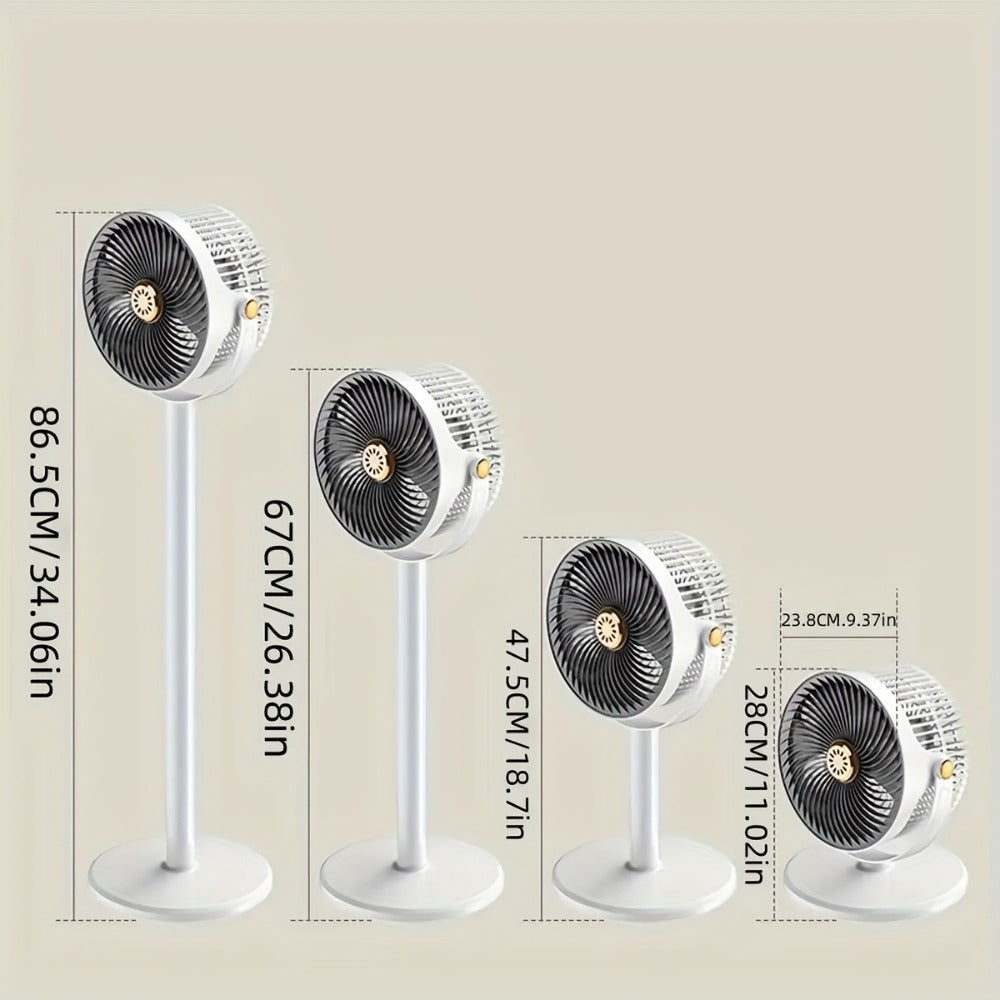 RV Fan 5-in-1 USB Rechargeable 4000mAh Battery 5-Speed Type-C Charging Port Portable Room Fan for Indoor Outdoor Camping Bedroom Desktop Ventilation