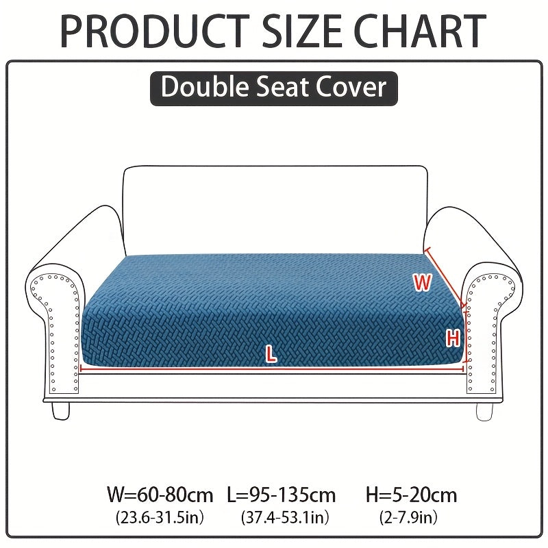 Jacquard Stretch Sofa Cover Non-Slip | Elastic Wear-Resistant Couch Slipcover, Polyester Jacquard Fabric, 1 to 4 Seat Sectional L-Shape, Armrest Backrest, Machine Washable