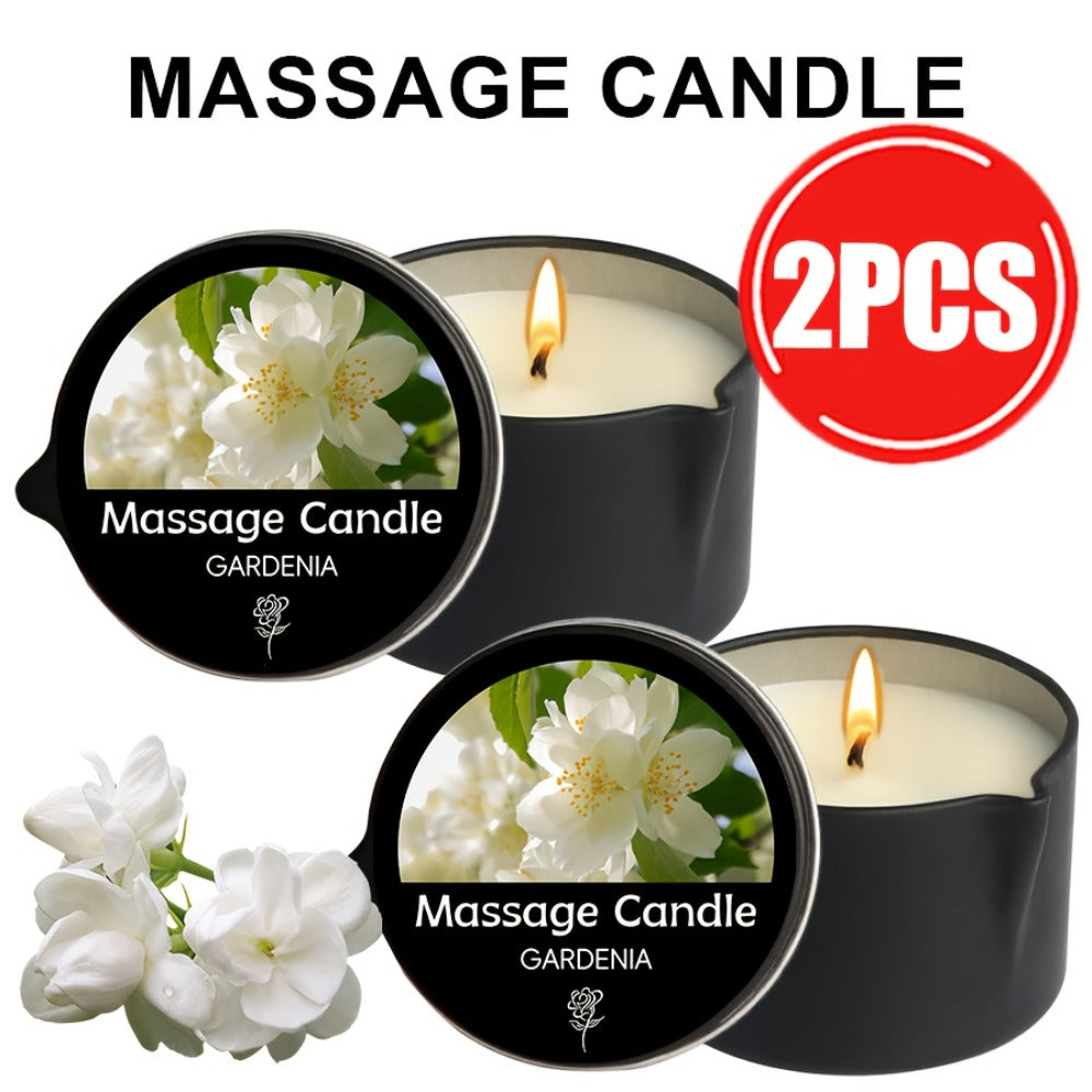 Massage Oil Candle 2-in-1 Soy Wax Scented Candle with Essential Oil Warm Moisturizing Body Lotion 20+ Scents Spa Pedicure Nail Salon Wedding Valentine Gift for Women