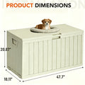 75 Gallon Outdoor Storage Box Waterproof Deck Box with Handles & Wheels ¨C Large Patio Storage Cabinet for Pool Accessories, Garden Tools & Outdoor Furniture | Easy Assembly Lockable Deck Storage Chest
