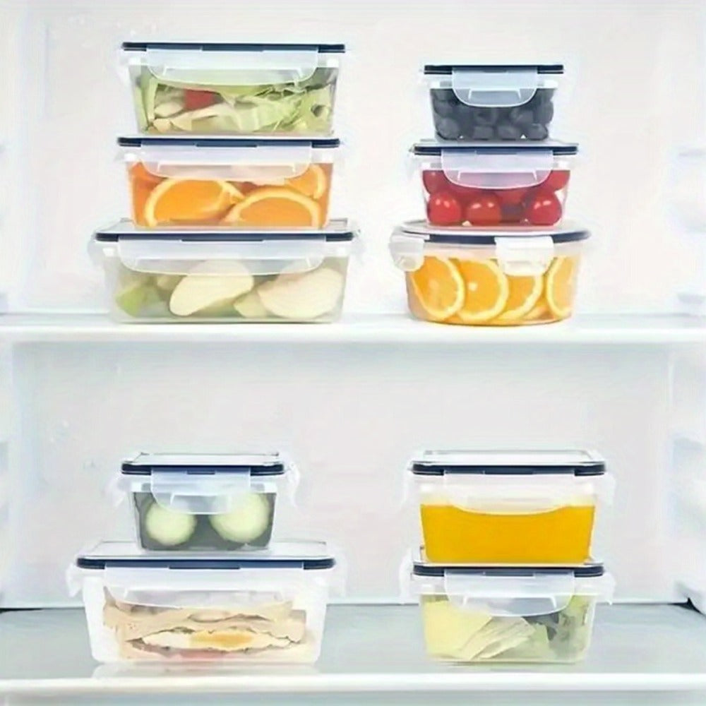 Food Storage Containers with Lids - Airtight Plastic Container Set for Kitchen Pantry Organization, Easy-Lock Leak-Proof Design, BPA-Free Meal Prep Containers with Labels and Markers, Available in 12, 24 or 48 Piece Sets for Pantry, Travel and Outdoor Use