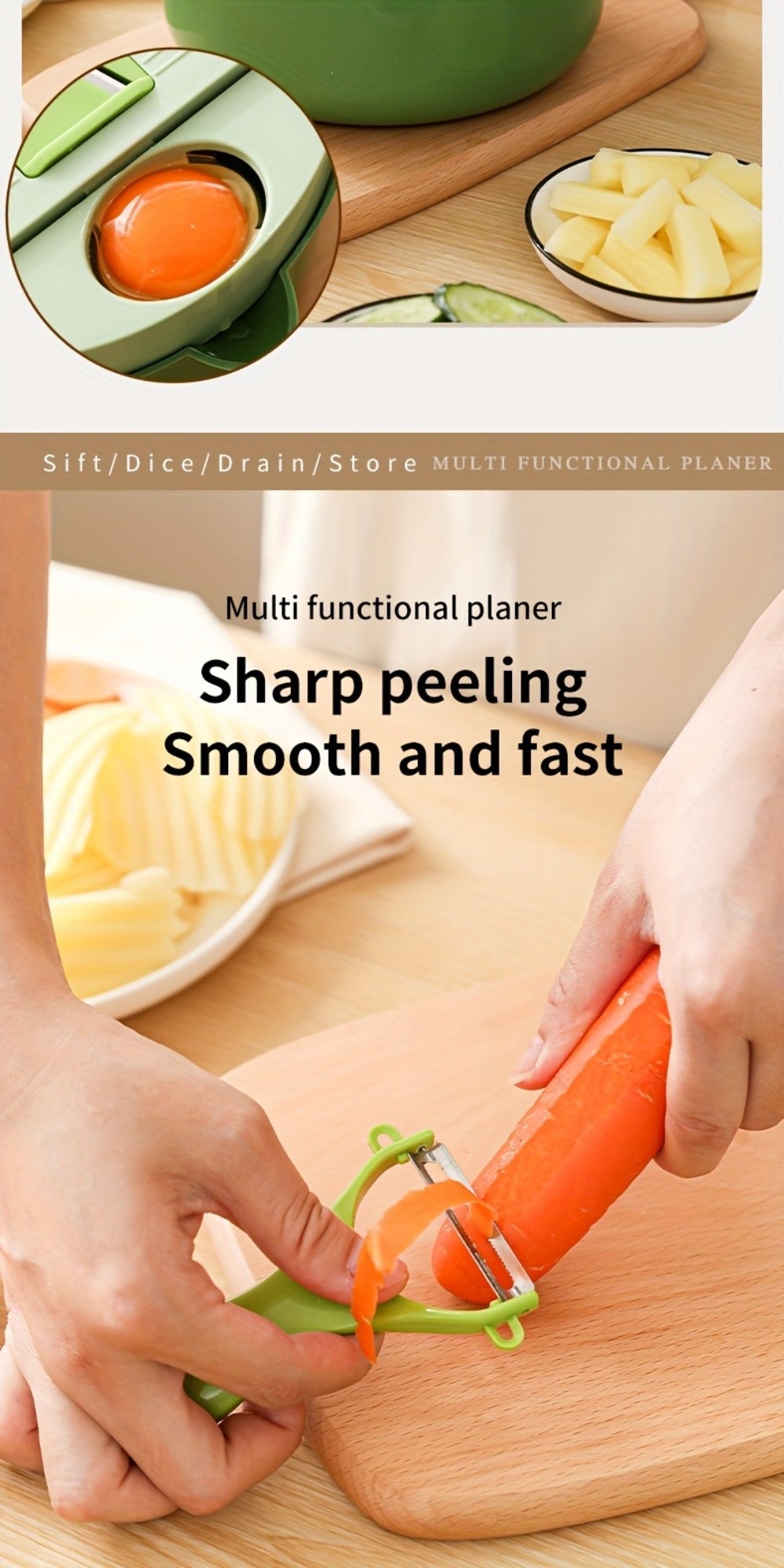 Vegetable Chopper 16-in-1 Heavy Duty Manual Food Processor with Container ¨C Onion Dicer, Potato Slicer, Garlic Mincer, Carrot Cutter, Multi-Function Kitchen Veggie Chopper for Tomato, Pepper, Cucumber