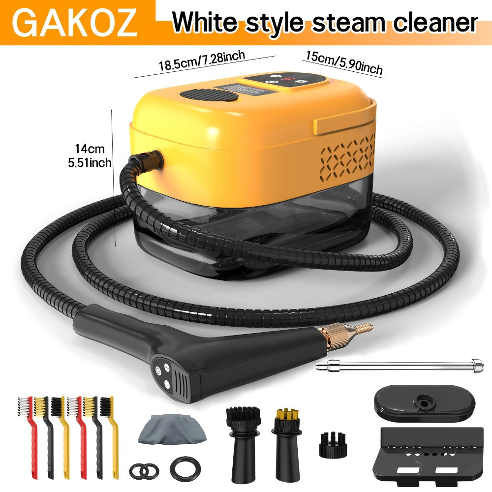 High Temperature Pressurized Steam Cleaner Handheld Portable Steam Cleaning Machine Set with Brush Heads & Glass Scraper - Multi-Surface for Kitchen, Bathroom, Furniture, Car & Tile Grout, Multiple Colors