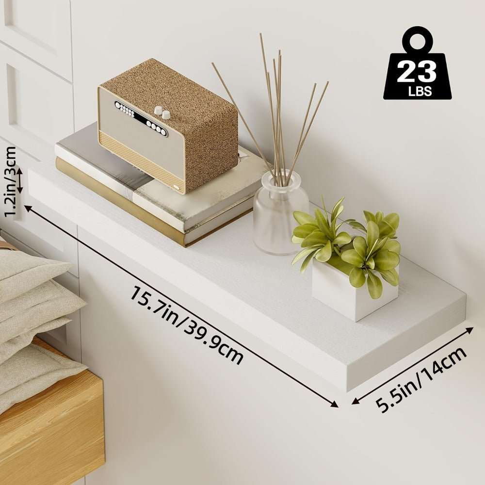 Floating Wall Shelves Set ¨C Wooden Wall-Mounted Shelves for Living Room, Kitchen & Bathroom (2/4/6pcs, 15.7¡±/19.7¡±/22¡±)