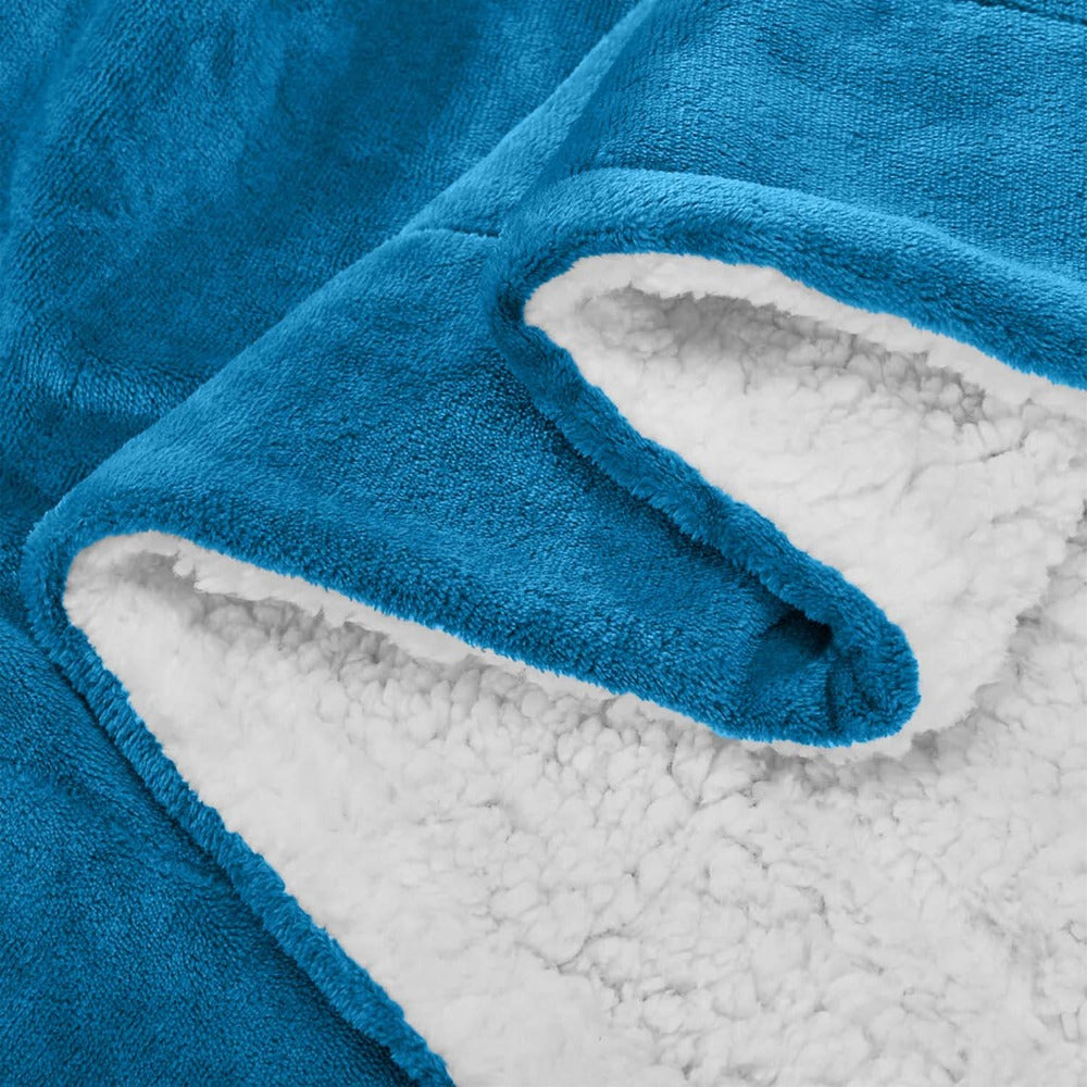 480GSM Sherpa Fleece Blanket ¨C Double-Sided Heavy Warm Throw for Couch, Bed & Travel, Reversible All Season, 13 Colors, 3 Sizes