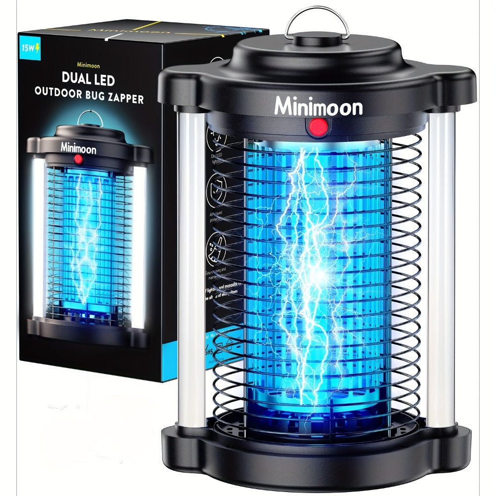 Plug-In Bug Zapper with Dual LED ¨C 110V Electric Fly Killer & Mosquito Trap, Instant Kill for Mosquitoes, Flies & Cockroaches, with Bug Collector Tray, for Home, Office & Commercial Use (HK-5)