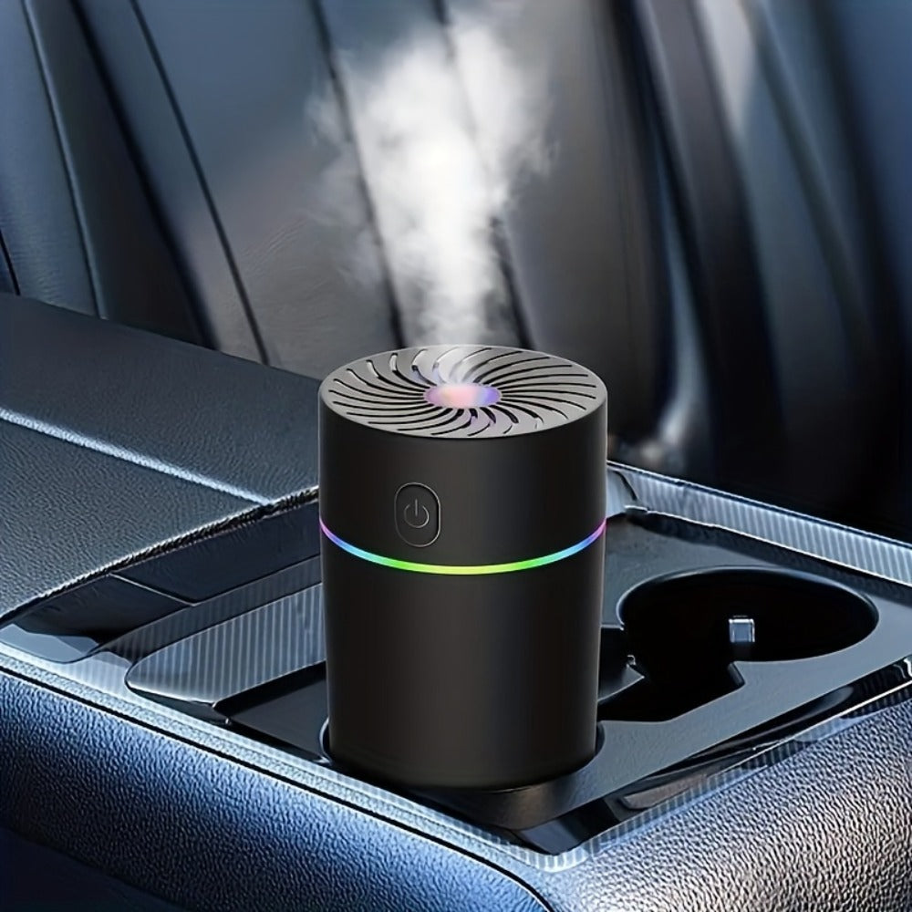 USB Cool Mist Humidifier with Color-Changing Night Light, Portable Desktop Car Aromatherapy Humidifier Nano Fine Mist Facial Steamer, Filter-Free Continuous Intermittent Atomization for Bedroom Office Travel