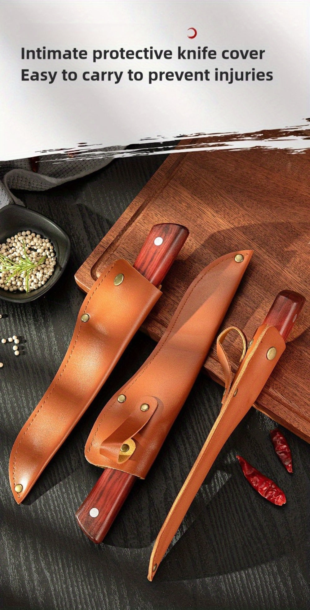 Kitchen Knife Set 3-Piece Hand Forged Stainless Steel Chef Knives with Boning Fillet & Carving Blades ¨C Professional Butcher Set for Meat Cutting BBQ Father's Day Gift