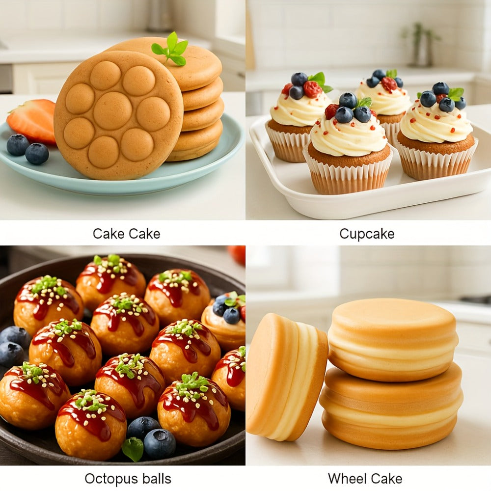 Pancake Batter Dispenser with Cleaning Brush ¨C 2pcs Handheld Batter Separator & Squeeze Dispenser Set, Cupcake Batter Tool, Durable Kitchen Baking Gadget for Pancakes, Waffles & Cupcakes
