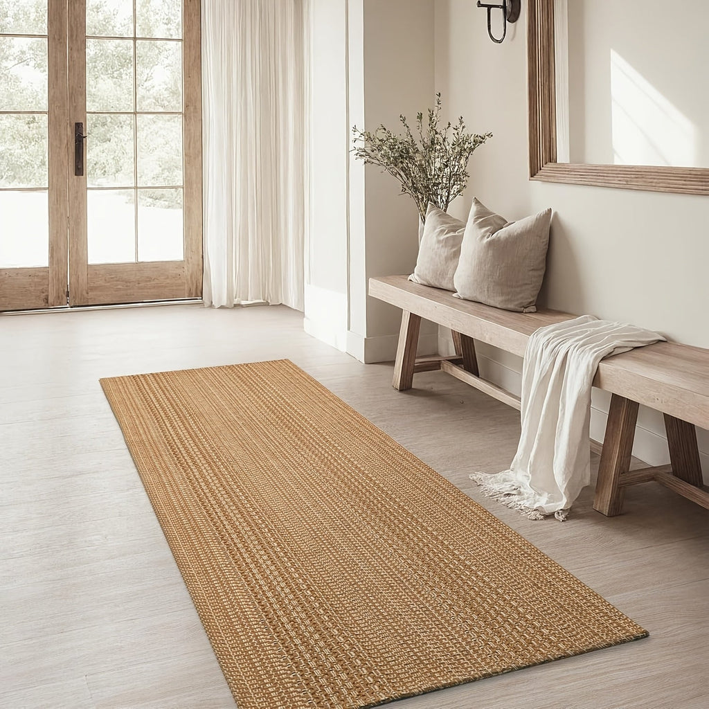 Washable Area Rug Non-Slip Rubber Backed Braided Woven Cotton Kitchen Mat Indoor Entryway Living Room Bedroom Floor Rug Multi-Size