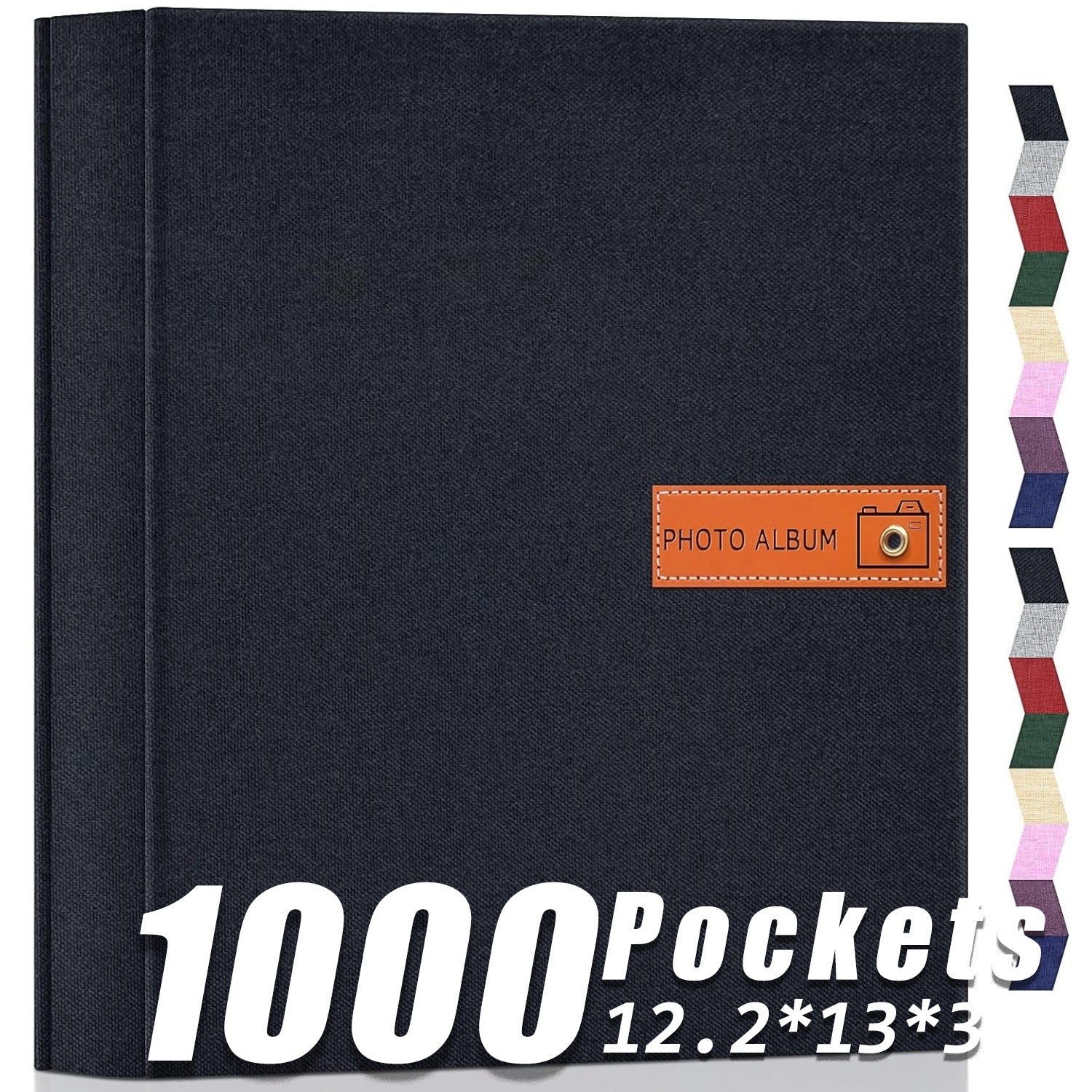 Photo Album 4x6 200 & 1000 Pockets with Label ¨C Linen Hardcover Memory Book for Wedding, Baby, Travel, Anniversary, Birthday & Graduation Gifts