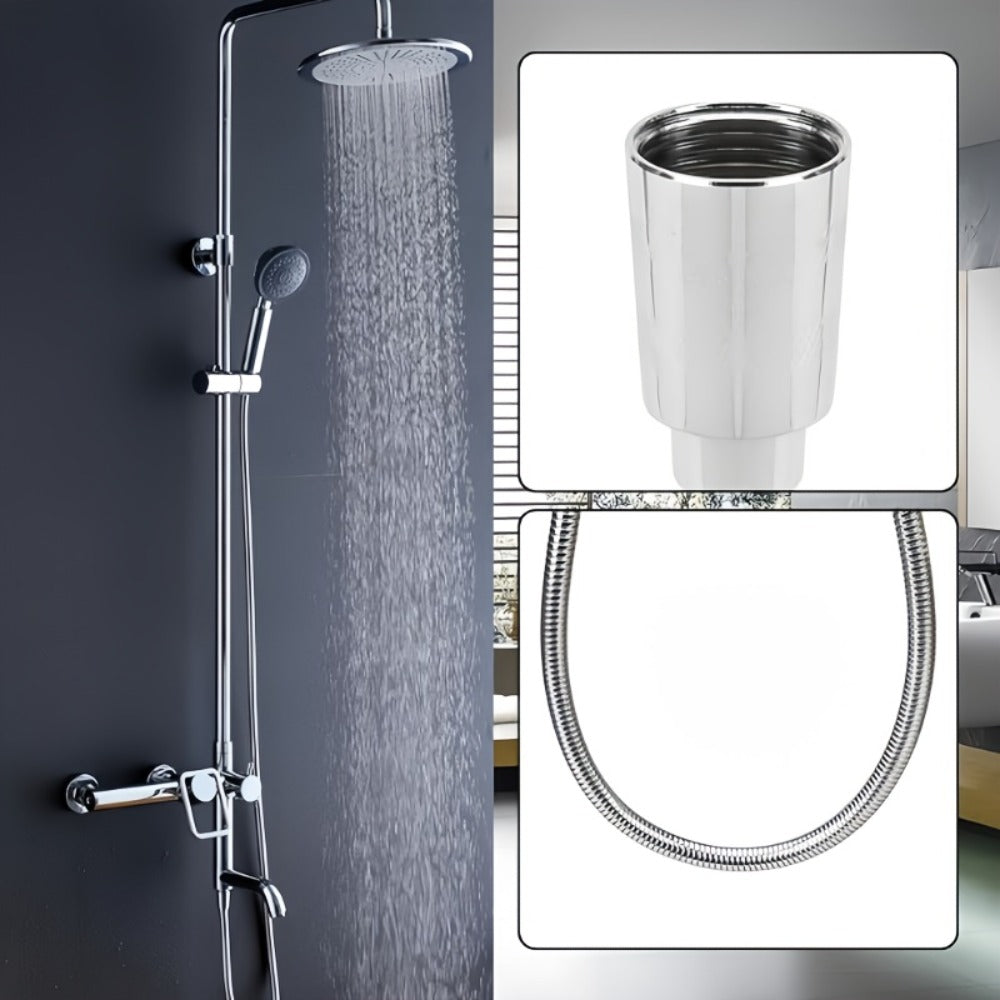 Flexible Stainless Steel Shower Hose Electroplated - Round Shape, Wall-Mounted Easy Install, for Rainfall Shower Heads & Sprayers, 59¡± / 78.7¡± / 118¡± Length Options, Chrome Finish
