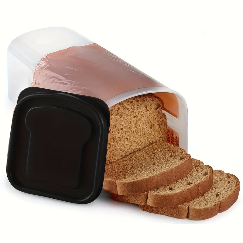 Leak Proof Plastic Food Storage Container with Flip Top Lid ¨C Airtight Sealing Box for Bread, Toast, Fruits & Vegetables, Rectangle Kitchen Organizer