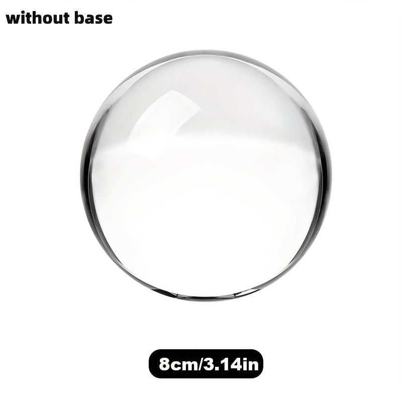 Crystal Ball for Photography Decoration Feng Shui Gift ¨C Transparent Glass Sphere 60mm 80mm 150mm with Base for Magic Lens Ball Home Decor Halloween Valentine Christmas
