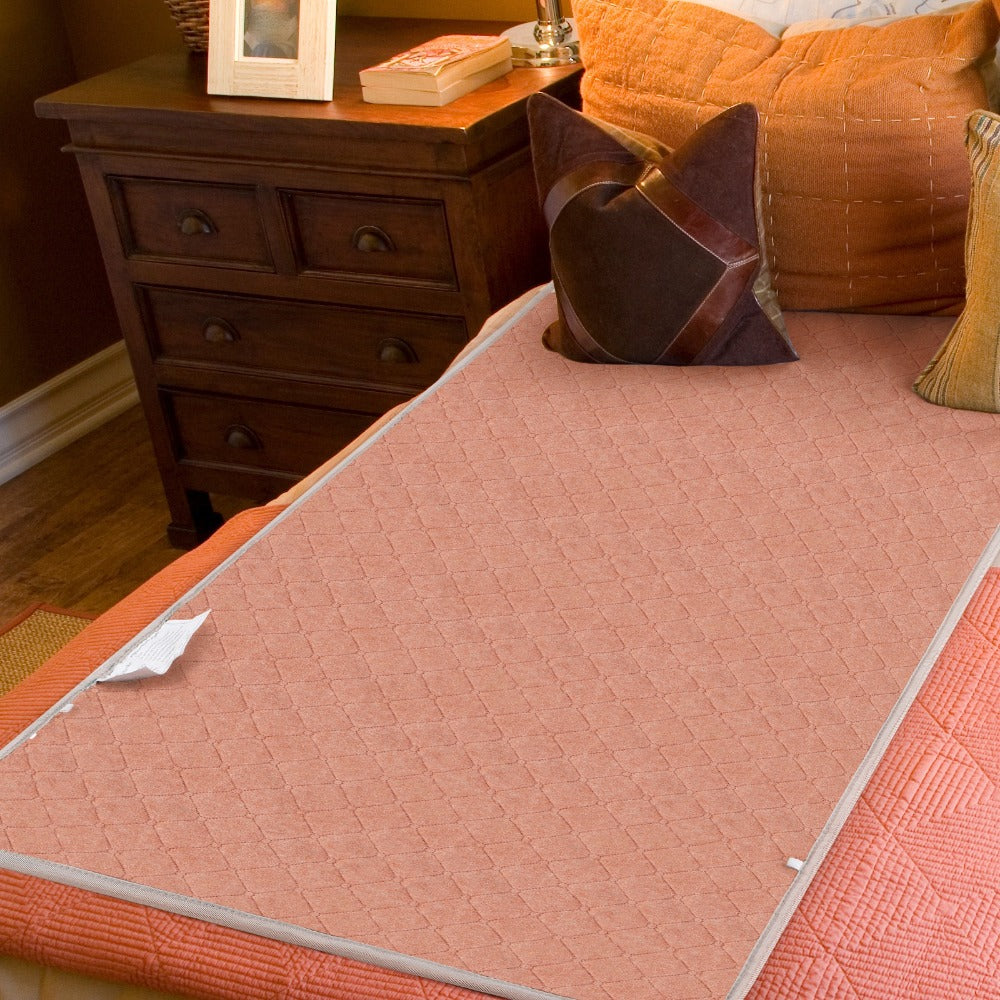 Electric Mattress Pad Heated Bed Warmer 63¡±x31¡± - 9 Heat Settings, 4 Auto Shutoff Modes, Rapid Warming, LED Controller, ETL Certified, Machine Washable, Low EMF, Winter Comfort Gift, Brown & Grey