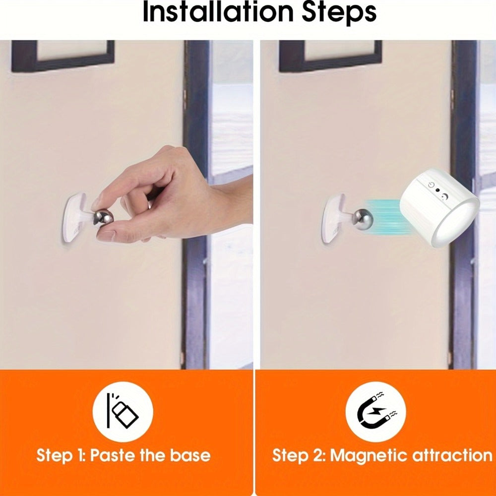 Rechargeable Wall Sconce LED Reading Light - GVTCO Magnetic 360¡ã Rotation Wall Lamp with Remote Control, 3 Color Temperatures, Dimmable, 1200mAh Battery, USB-C Charging for Bedroom, Bedside & Hallway