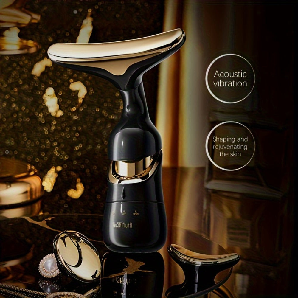 Facial Massager 3-in-1 with Interchangeable Heads for Face Neck Eyes