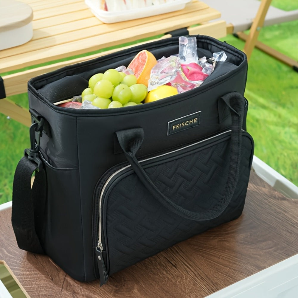 Insulated Lunch Bag Extra Large 11L Thermal Tote with Adjustable Shoulder Strap and Handle Hot Cold Food Carrier Beach Cooler Bag for Outdoor Picnic Work in Black Purple Green Grey