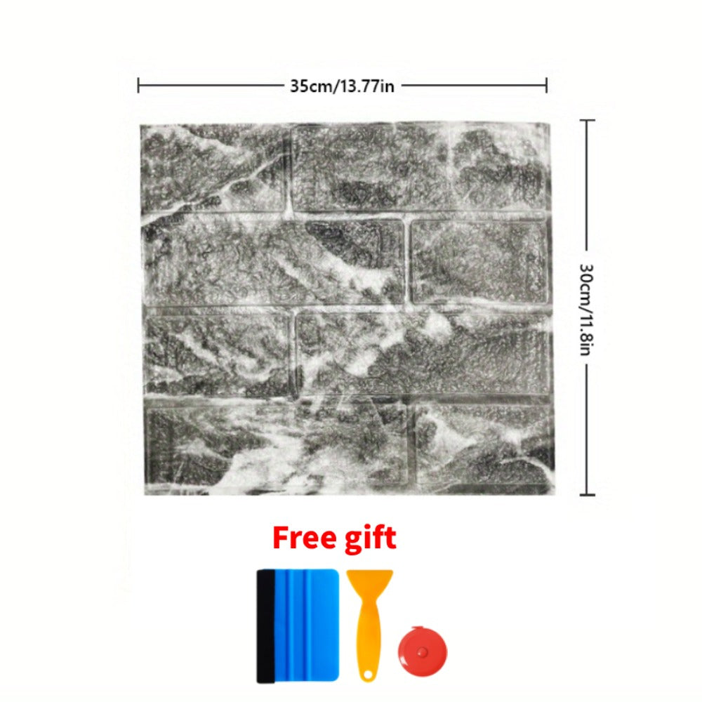3D Peel and Stick Wood Grain Wallpaper Panels 50/100pcs - Self-Adhesive Waterproof PVC Foam Wall Tiles, Anti-Collision Textured Wall Decor for Bedroom Living Room Kitchen DIY Renovation Cut-to-Fit