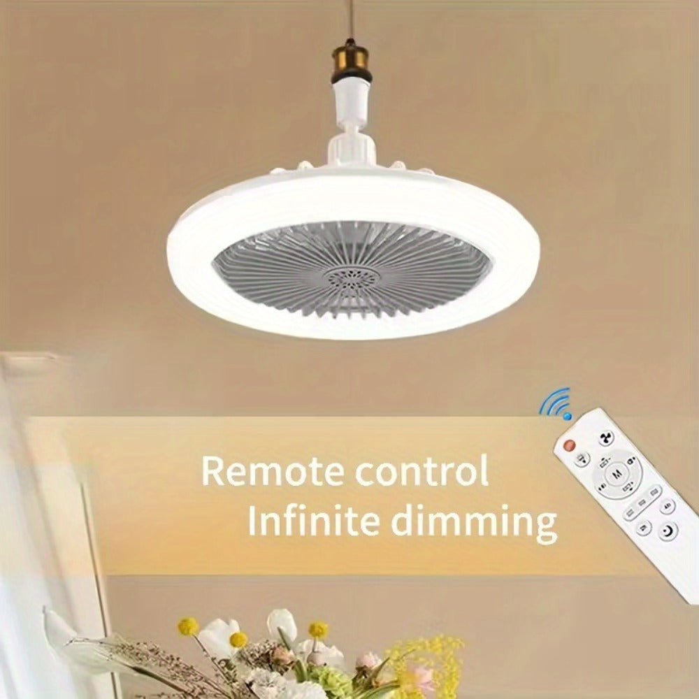 Ceiling Fan Light with Remote Control 3-Speed 3-Color Dimmable LED E26 Base 3000-6500K Adjustable Direction Timer Night Light Function for Bedroom Living Room