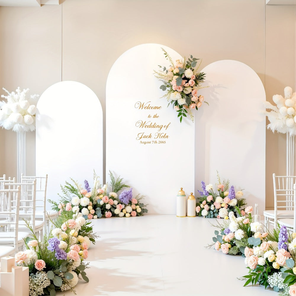 Arch Cover 6ft Stretchable Fabric Party Decoration | Wedding Ceremony Backdrop Cover Wrinkle-Free Zipper Fit for Gender Reveal Bridal Shower Birthday Holiday Celebration 8 Colors