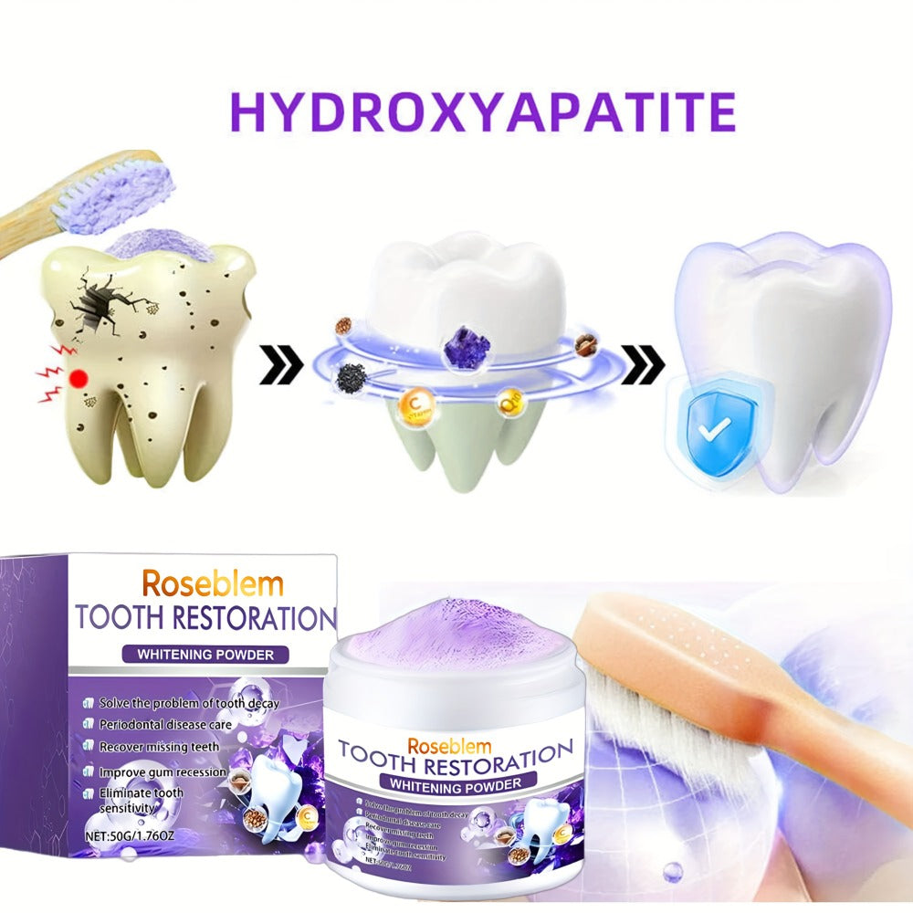 Tooth Repair Mineral Powder with Natural Purple Coating ¨C 2-Pack Remineralizing Tooth Powder for Sensitive Teeth, Gum Protection, Fresh Breath & Daily Oral Care for Adults and Teens