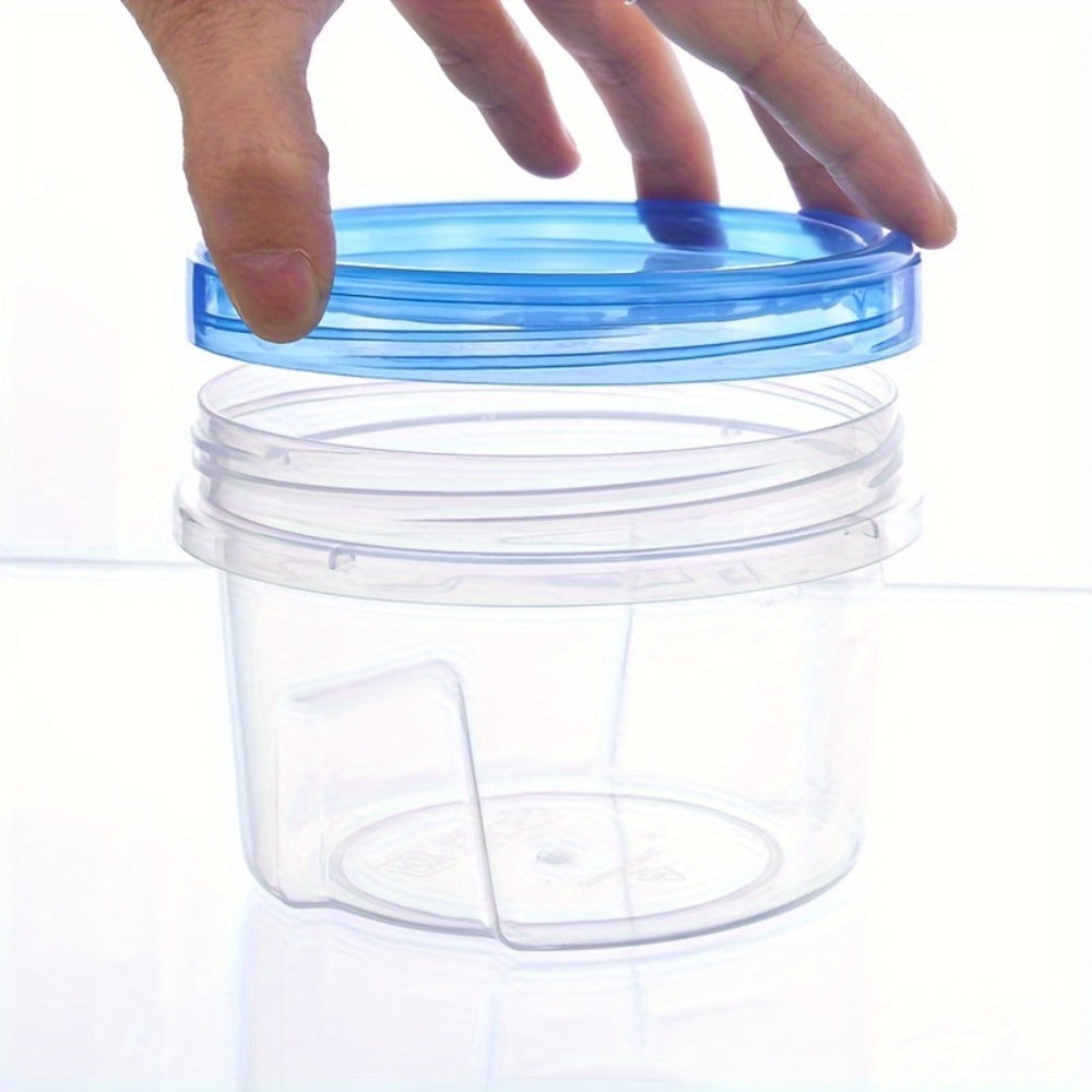 Stackable Food Storage Containers with Clip-on Lid 3pcs/6pcs Airtight Microwave Safe Transparent Canisters for Pantry Kitchen Office Travel