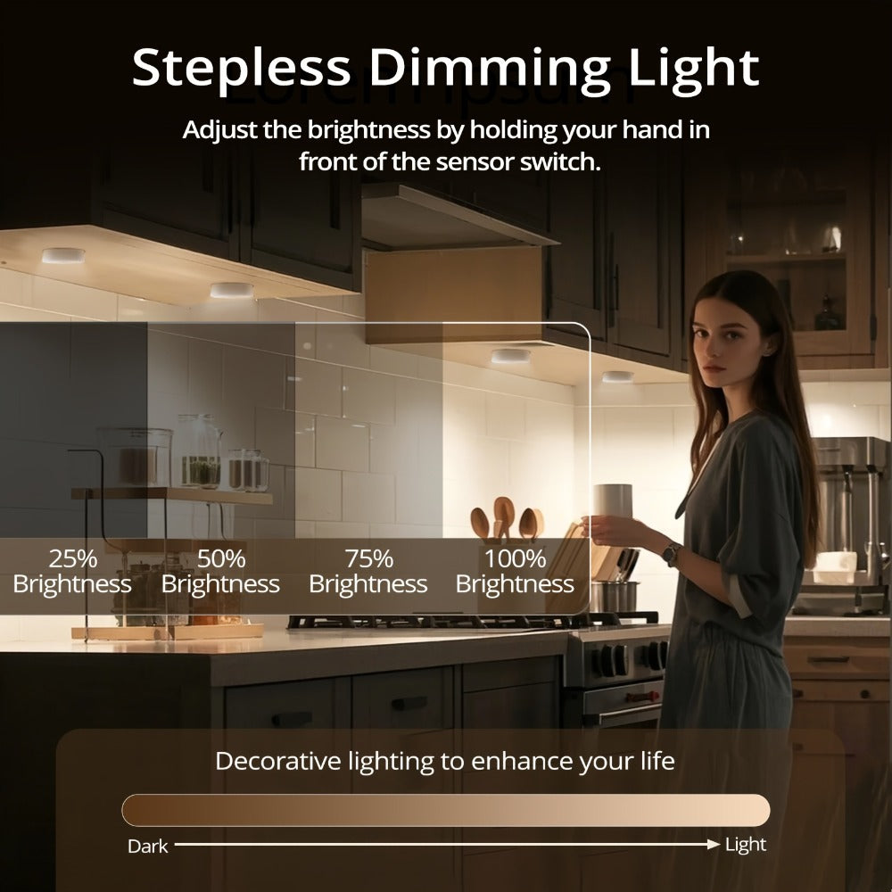 Puck Lights Rechargeable RGB with Charging Station - Motion Sensor Under Cabinet Lighting, Wireless LED Closet Lights with Remote Control, Color Changing Night Light for Hallway Stairway Bathroom Bedroom Kitchen, 3/4/6 Pack