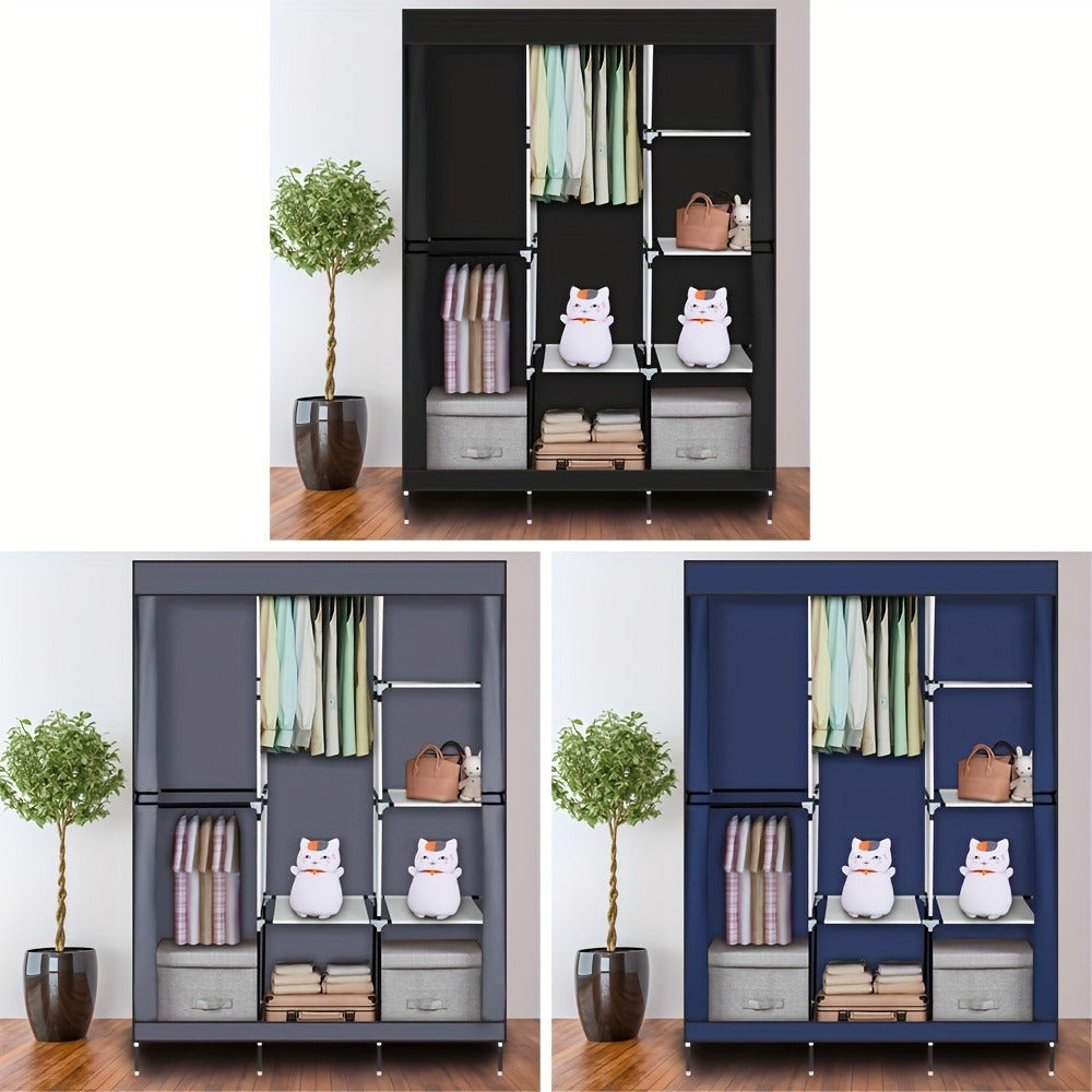 Portable Closet Wardrobe Organizer 71¡± Clothes Rack with Shelves, Freestanding Bedroom Storage Closet System