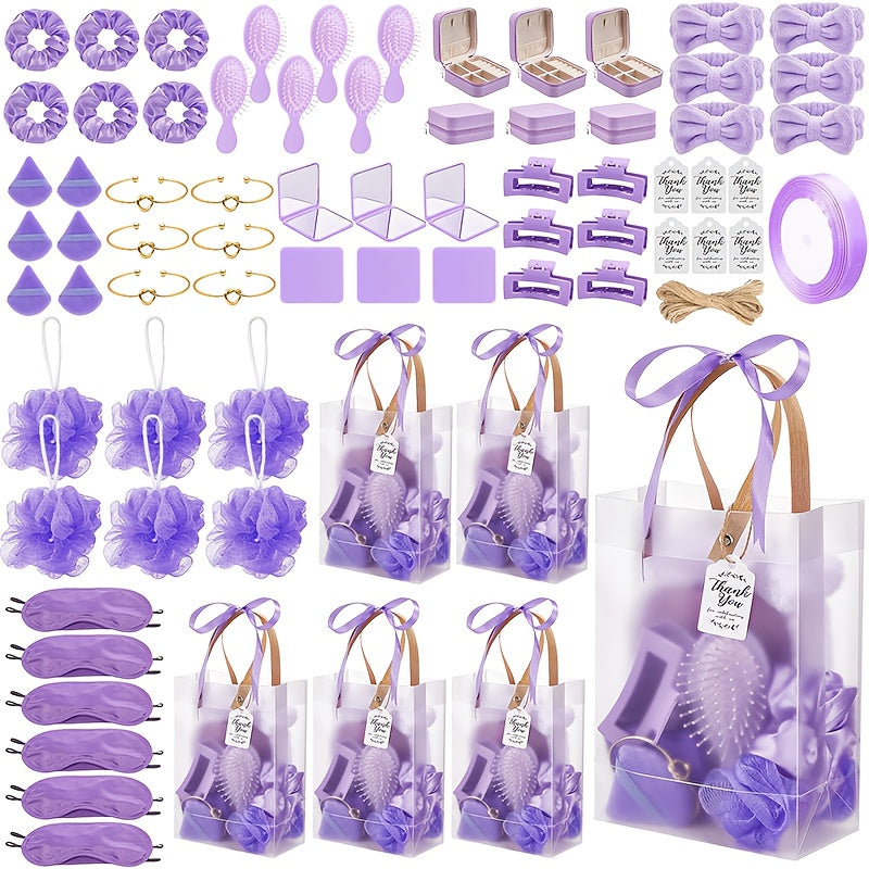 Party Favor Set for Women 74pcs ¨C Wedding & Bridal Shower Gift Pack with Headbands, Bracelets, Jewelry Boxes, Mirrors & Beauty Accessories, Christmas Holiday Gift Bag for Her, Game Winner Prize