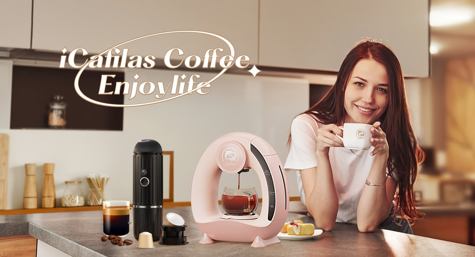 Single Serve Coffee Maker 2-in-1 K-Cup Compatible and Coffee Grounds - Mini Drip Coffee Machine 4-8oz Fast Brew for Home Office Travel Dorm, Compact Coffee and Tea Maker with Removable Tank Quiet Operation