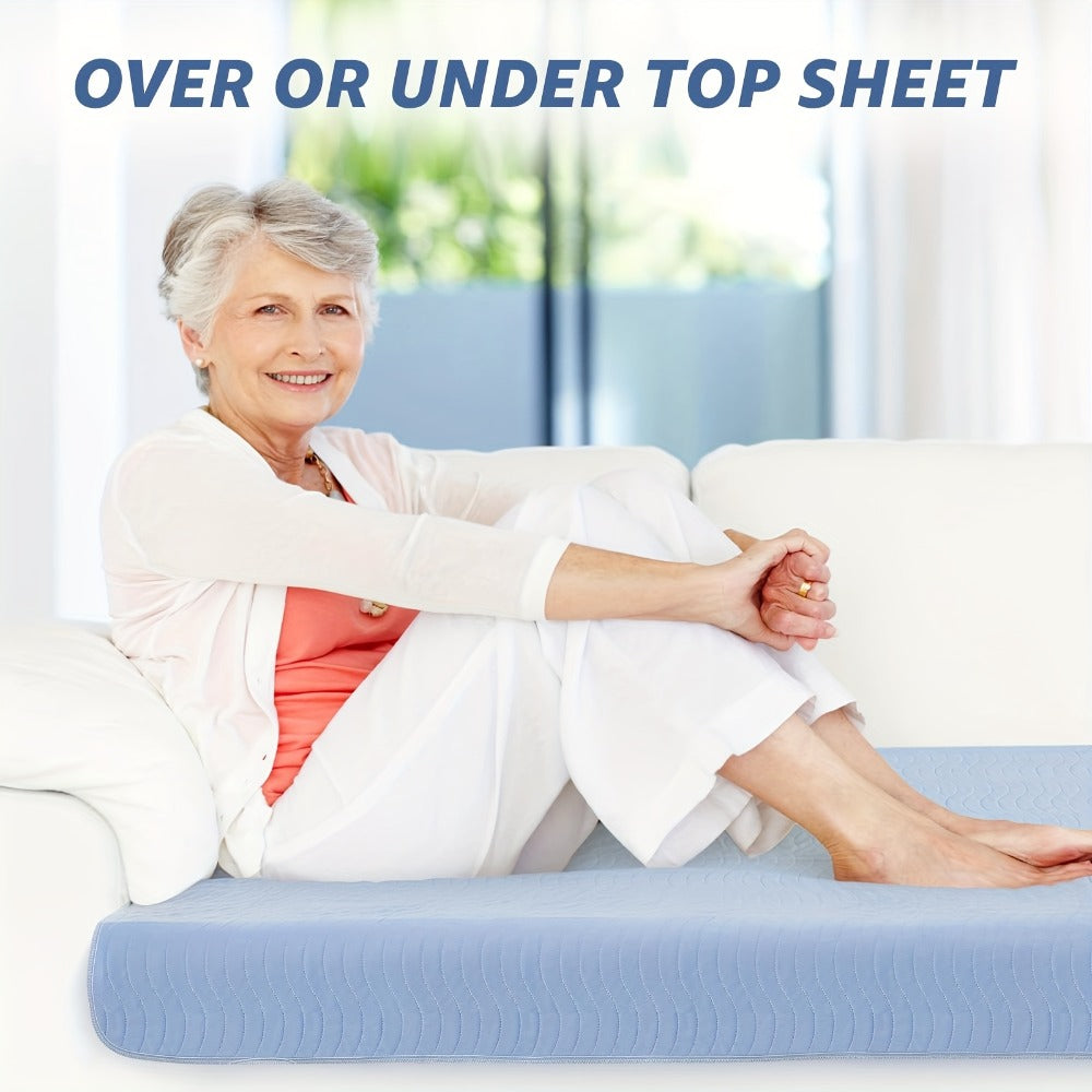 Washable Waterproof Bed Pads 2 Pack - Heavy Absorbency Reusable Incontinence Mattress Protector for Adults, Elderly & Pets | Bed, Sofa, Chair