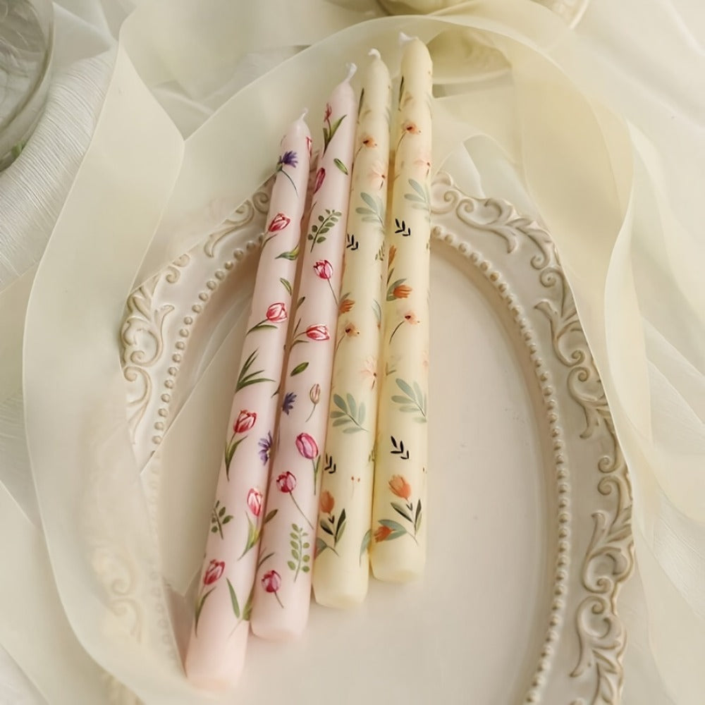 Taper Candles Scented 9.84in - Christmas Dinner Table Decor, Wedding Candlelight Decoration, Long Slim Candles for Home & Holiday, 2 or 4 Pack