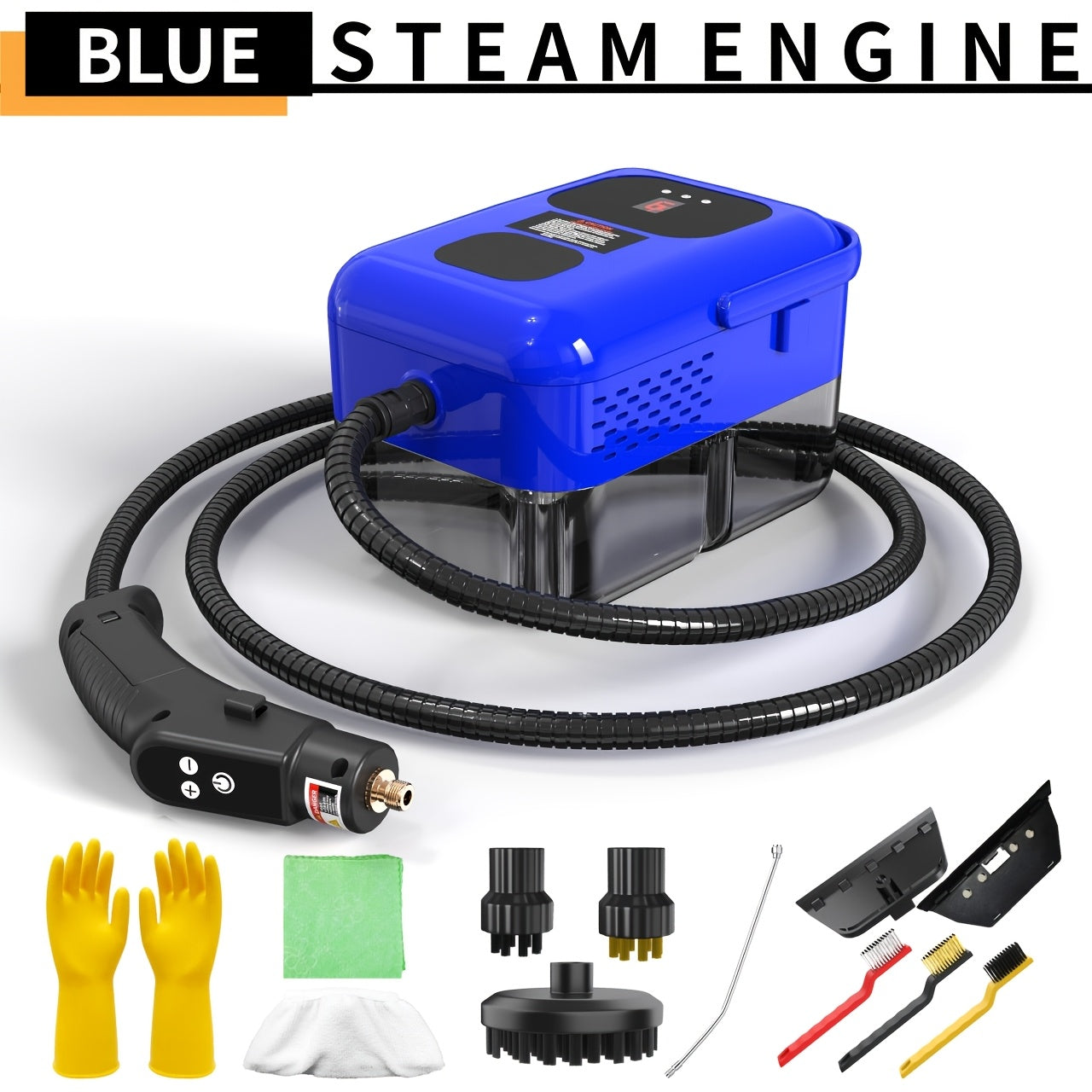 Handheld Steam Cleaner 2500W High Pressure for Home Kitchen Grease Sofa Air Conditioner Washing Machine Floor Tile Bathroom