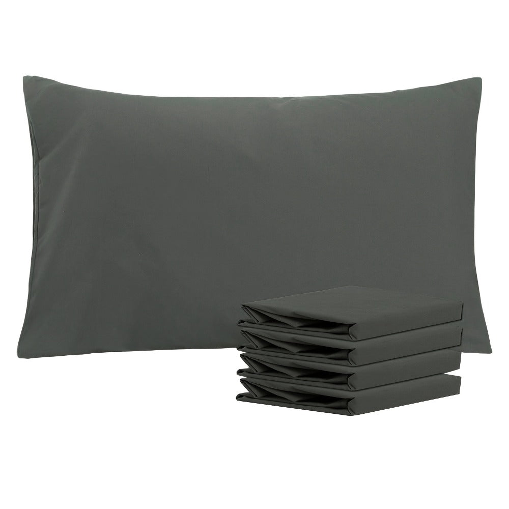 Pillowcases 4 Pack Queen 20x30 ¨C Brushed Microfiber Soft Wrinkle-Free Fade-Resistant Envelope Closure Solid Color 32 Colors