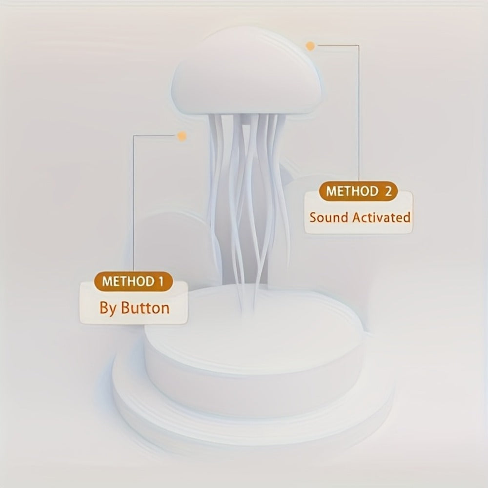Jellyfish Night Light USB LED Table Lamp - Touch Control Gradient Color Changing Fantasy Desk Light for Bedroom Kids Room Party Decor Aesthetic Room Decoration