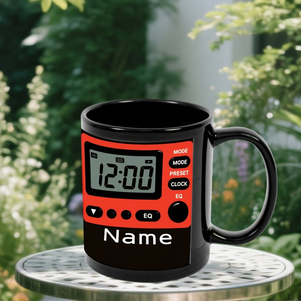 Personalized Ceramic Coffee Mug Custom Name or Text 11oz Customizable Cup for Hot Cold Drinks Birthday Gift for Mom Dad Teacher Coffee Bar Cute Drinkware