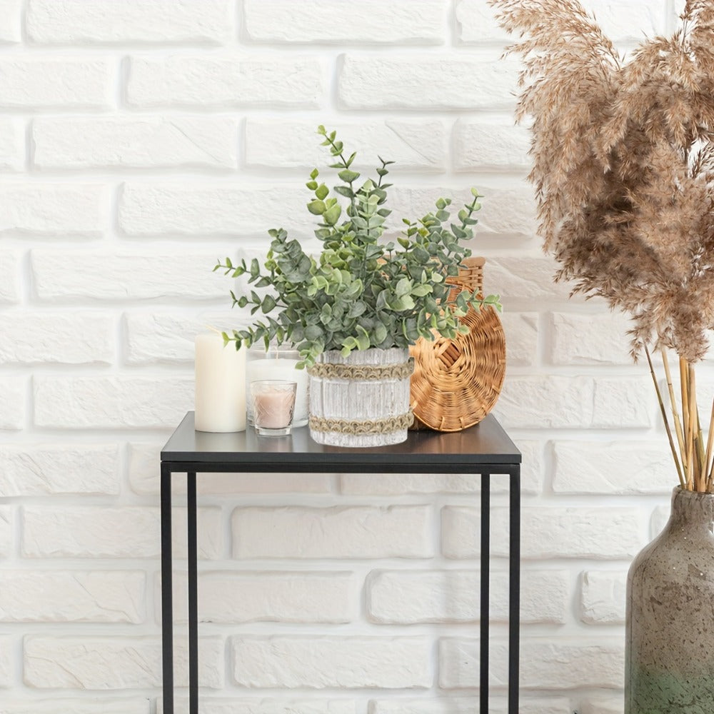 Fake Plants Artificial Plants Indoor 4-Pack Small Potted Greenery in Paper Pulp Pots | Faux Plants for Shelf Desk Home Office Farmhouse Bathroom Decor | Low-Maintenance Artificial Succulents Set